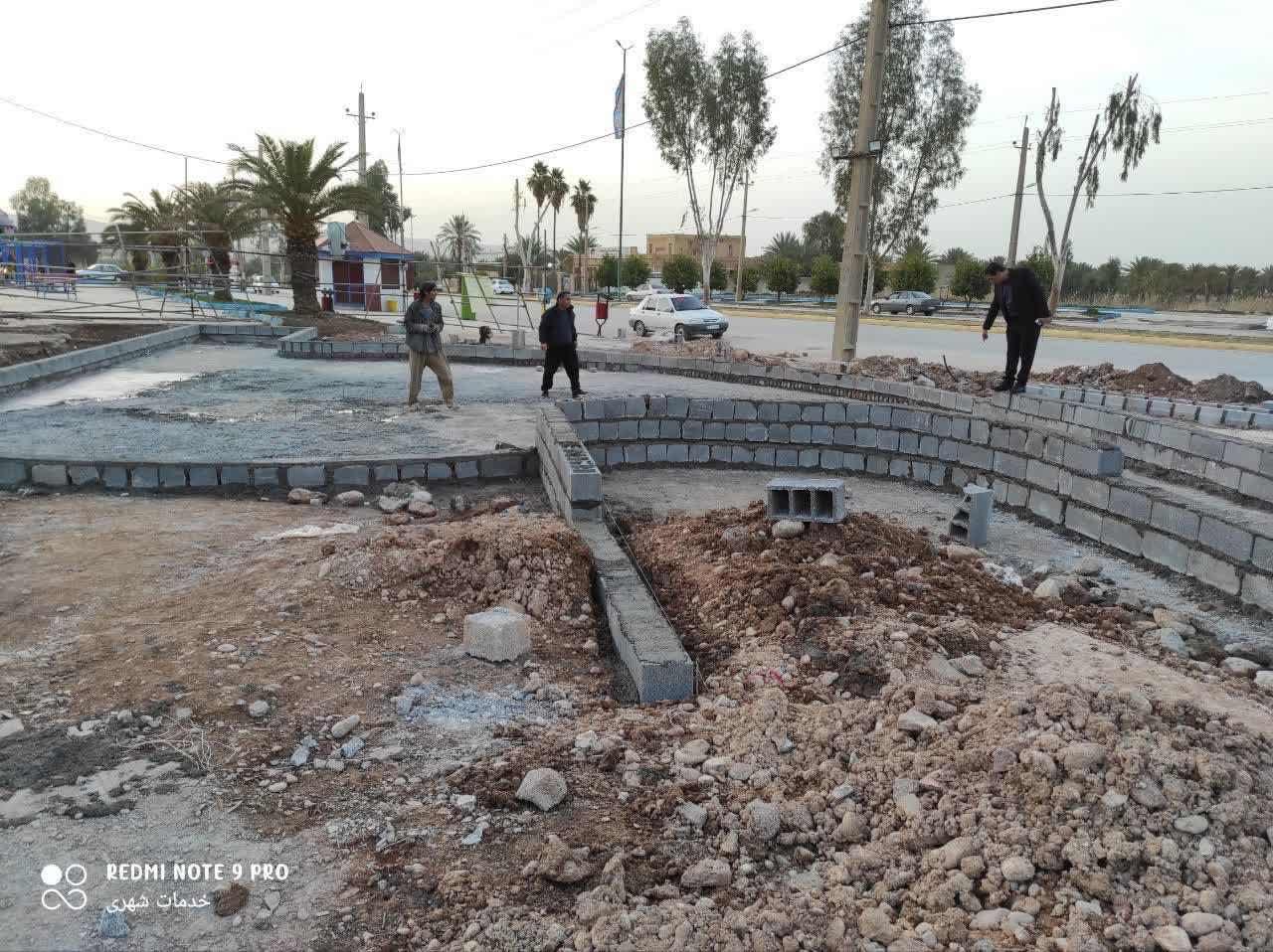 آغاز عملیات اجرایی پروژه احداث آبنما در پارک بسیج